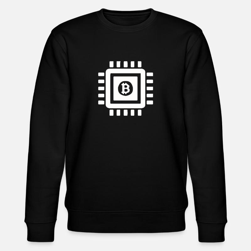 Bitcoin-Prozessor - Stanley/Stella Unisex Bio-Sweatshirt CHANGER  - Schwarz