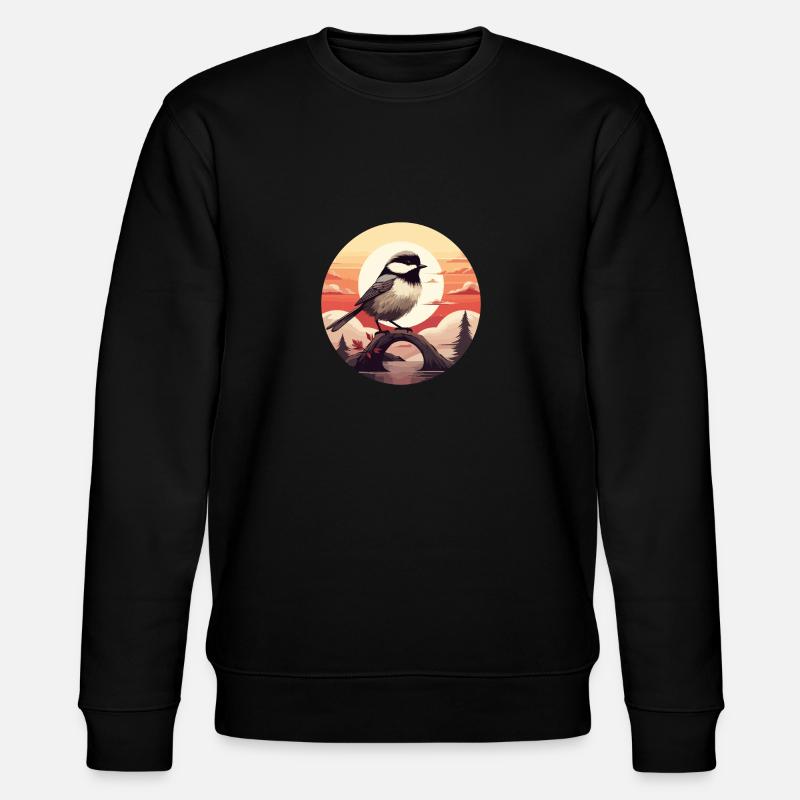Chickadee bird - Stanley/Stella CHANGER Unisex Organic Sweatshirt - black