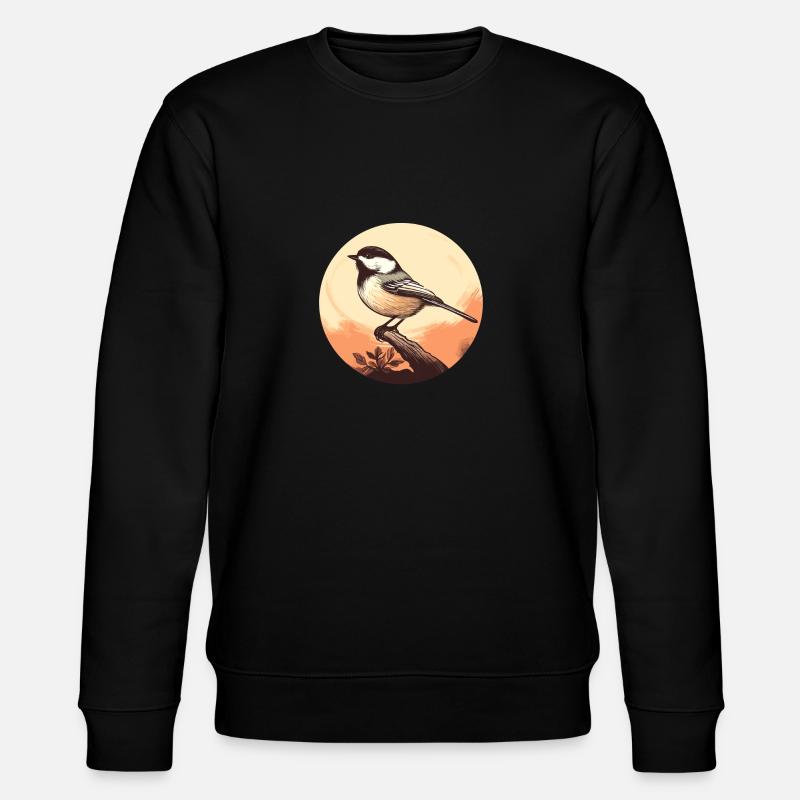 Chickadee bird - Stanley/Stella CHANGER Unisex Organic Sweatshirt - black