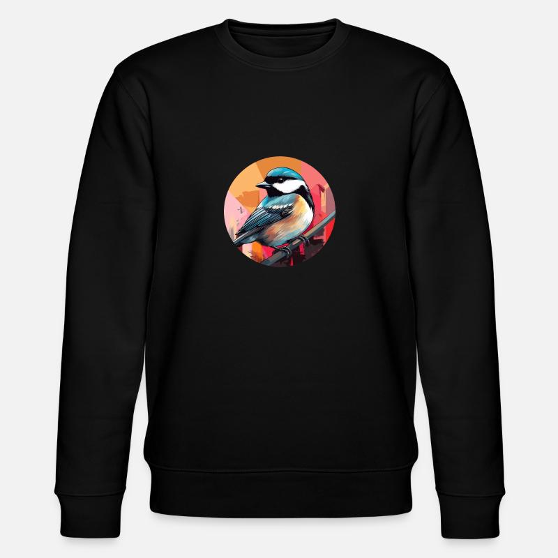 Chickadee bird - Stanley/Stella CHANGER Unisex Organic Sweatshirt - black