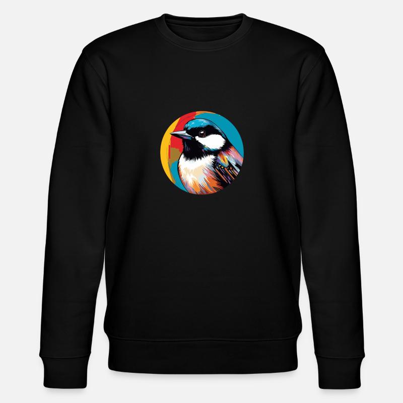 Chickadee bird - Stanley/Stella CHANGER Unisex Organic Sweatshirt - black