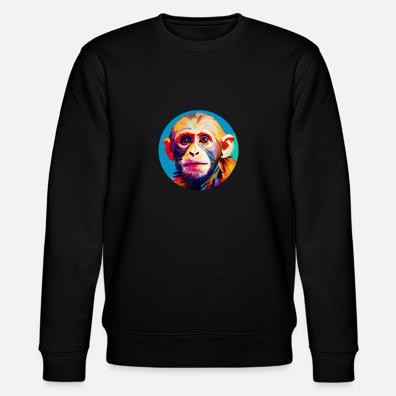 Capuchin monkey - Stanley/Stella CHANGER Unisex Organic Sweatshirt - black