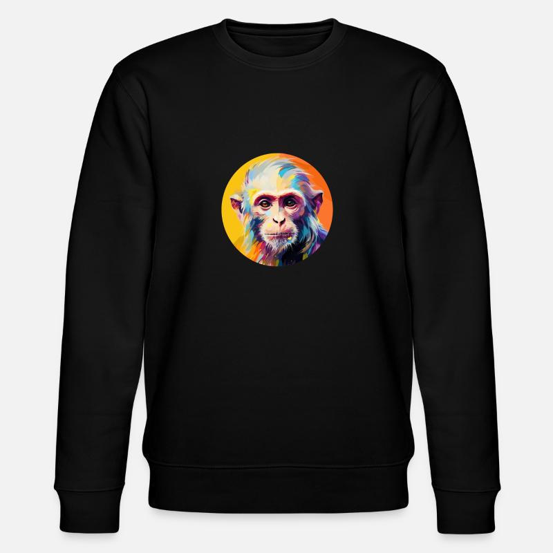 Capuchin monkey - Stanley/Stella CHANGER Unisex Organic Sweatshirt - black