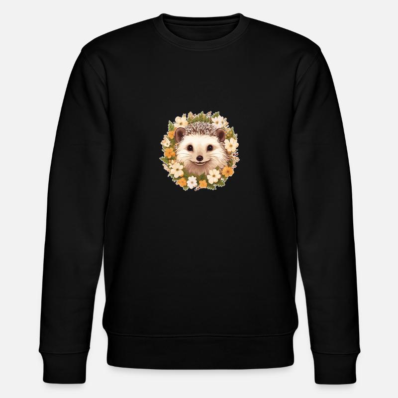 Cute hedgehog - Stanley/Stella CHANGER Unisex Organic Sweatshirt - black