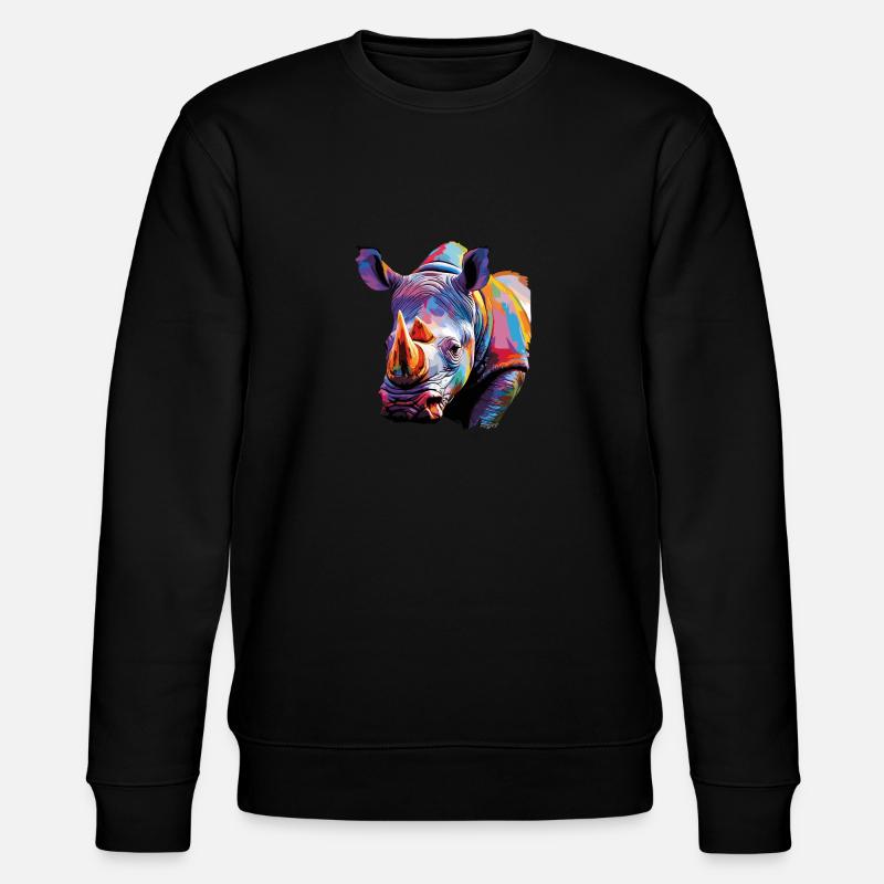 Rhinozeros - Stanley/Stella Unisex Bio-Sweatshirt CHANGER  - Schwarz