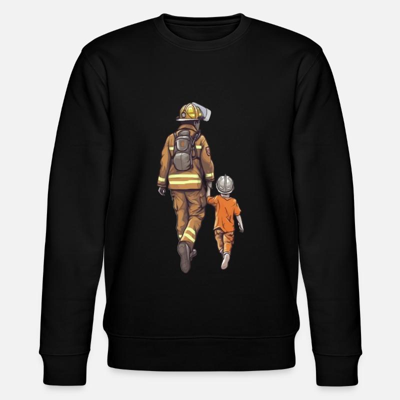 Papa Héros Pompier Pompier Brave - Sweat bio CHANGER Stanley/Stella Unisexe - noir