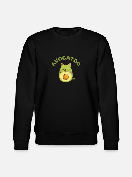 Avocado Cat - Avocatdo - Stanley/Stella CHANGER Unisex Organic Sweatshirt - black