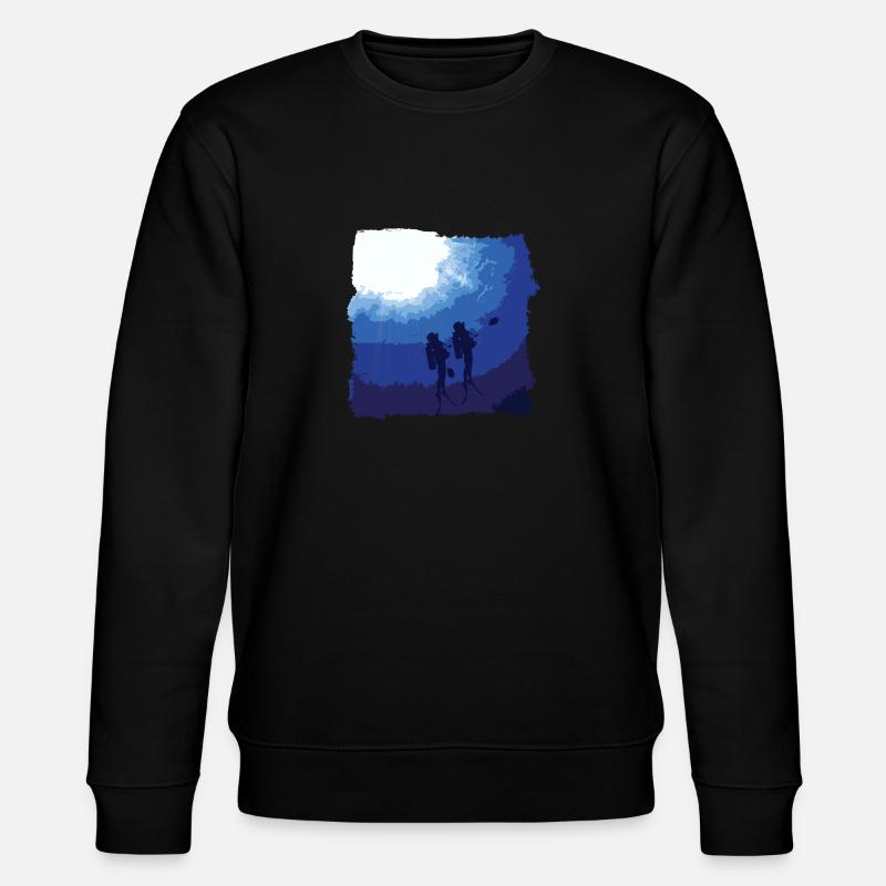 Divers Dive Underwater Gift - Stanley/Stella CHANGER Unisex Organic Sweatshirt - black