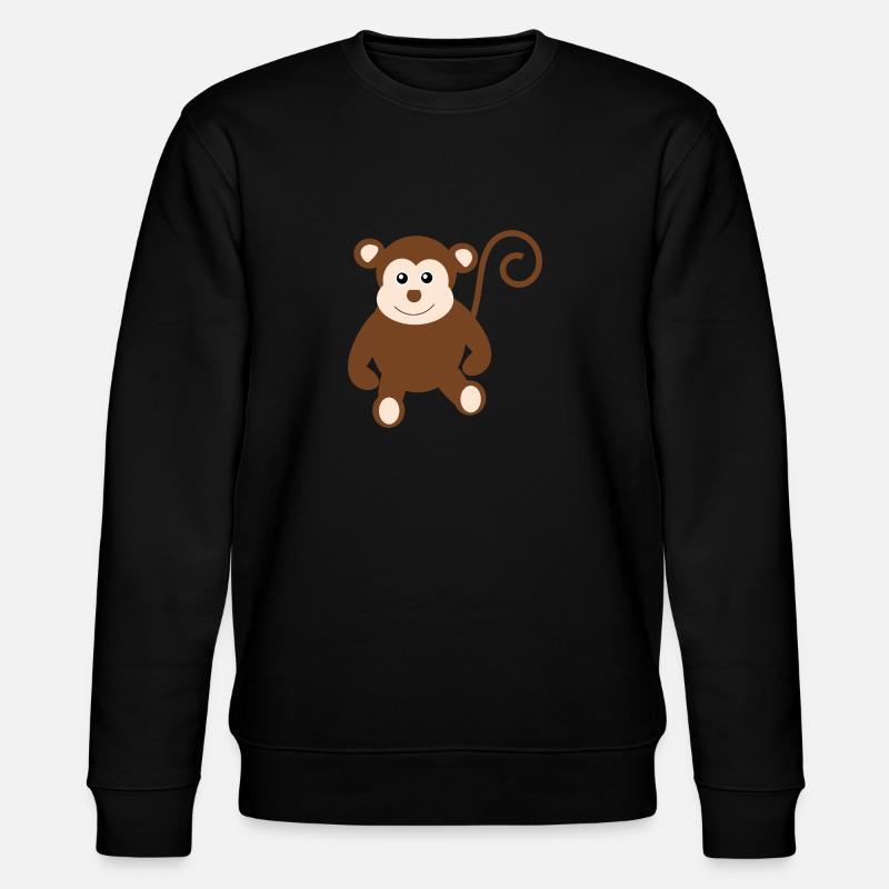 Affe - Stanley/Stella Unisex Bio-Sweatshirt CHANGER  - Schwarz