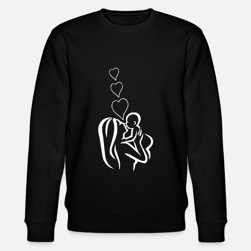 Mutter mit Baby - Stanley/Stella Unisex Bio-Sweatshirt CHANGER  - Schwarz