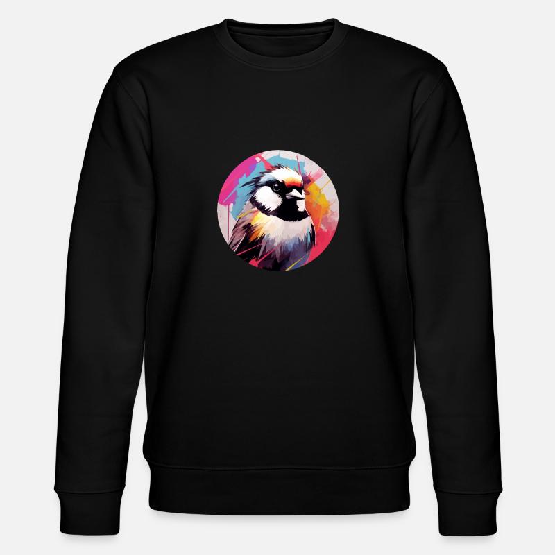 Chickadee bird - Stanley/Stella CHANGER Unisex Organic Sweatshirt - black