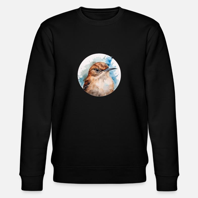 Wren bird - Stanley/Stella CHANGER Unisex Organic Sweatshirt - black