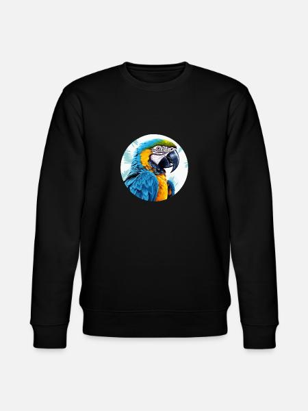Blue and gold macaw - Stanley/Stella CHANGER Unisex Organic Sweatshirt - black