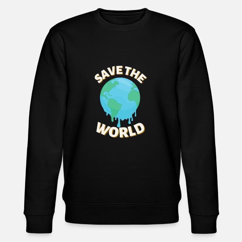 Save the World - Stanley/Stella Unisex Bio-Sweatshirt CHANGER  - Schwarz