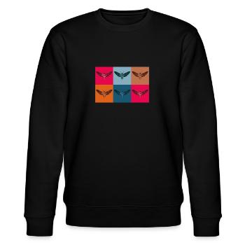 Pop Art papillon - Sweat bio CHANGER Stanley/Stella Unisexe - noir - Devant - Nik (191cm) & Marisol (170cm)