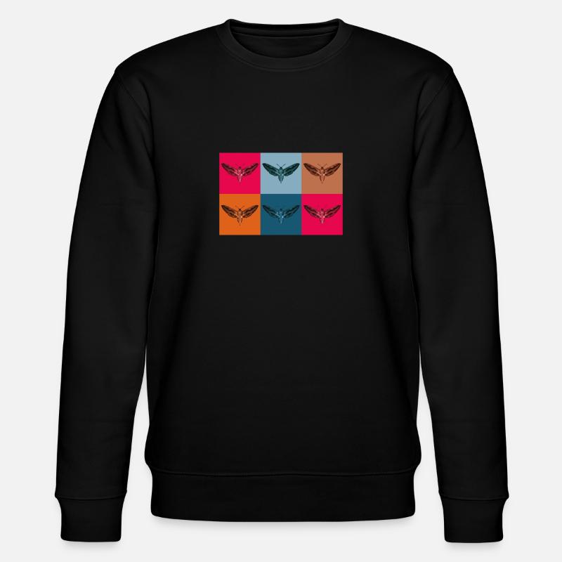 Butterfly Pop Art - Stanley/Stella Unisex Bio-Sweatshirt CHANGER  - Schwarz
