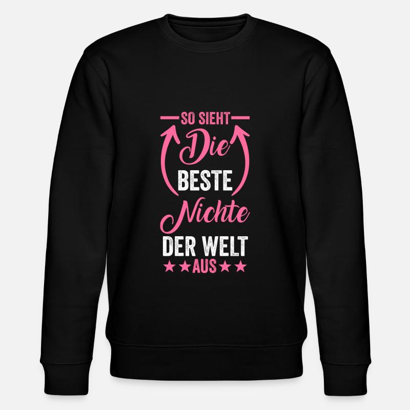 Beste Nichte Der Welt - Stanley/Stella Unisex Bio-Sweatshirt CHANGER - Schwarz
