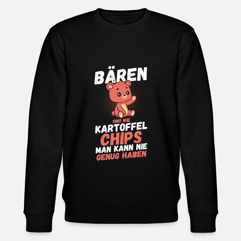Braunbär Bär - Stanley/Stella Unisex Bio-Sweatshirt CHANGER  - Schwarz
