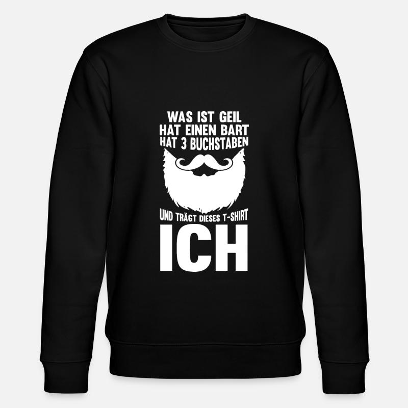 Bärtig Bartträger Schnurrbart Bart - Stanley/Stella Unisex Bio-Sweatshirt CHANGER  - Schwarz