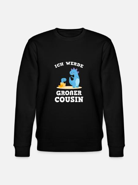 ICH WERDE GROßER COUSIN - Stanley/Stella Unisex Bio-Sweatshirt CHANGER  - Schwarz