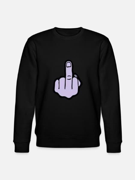 Finger, Fuck you (cheap!) - Stanley/Stella CHANGER Unisex Organic Sweatshirt - black