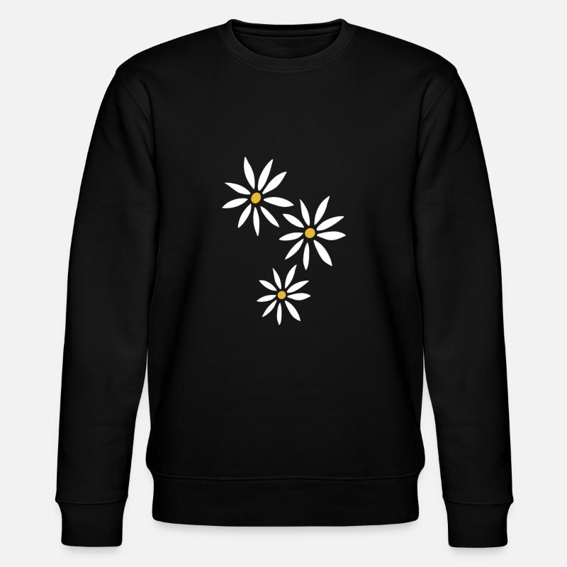 Daisy flowers spring - Stanley/Stella Unisex Bio-Sweatshirt CHANGER - Schwarz
