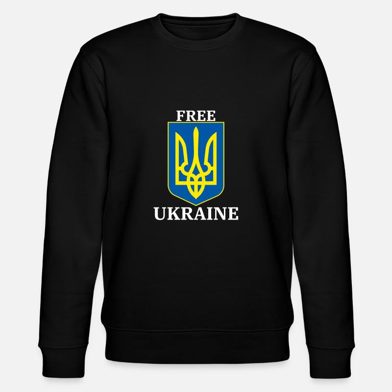Wappen Ukraine2 - Stanley/Stella Unisex Bio-Sweatshirt CHANGER - Schwarz