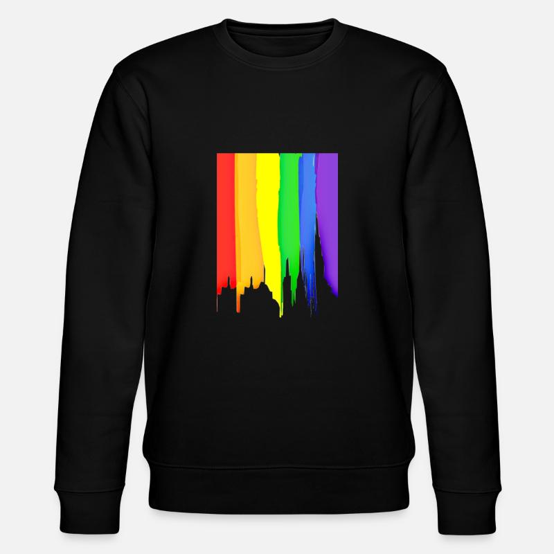 RAINBOW DRIP LGBTQ+ PRIDE - Stanley/Stella Unisex Bio-Sweatshirt CHANGER  - Schwarz