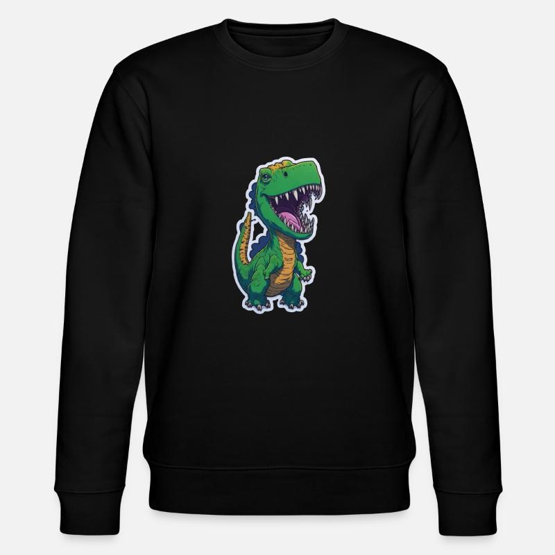 Dinosaurier lustig cool - Stanley/Stella Unisex Bio-Sweatshirt CHANGER  - Schwarz