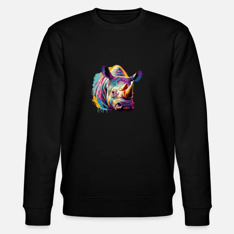 Rhinozeros - Stanley/Stella Unisex Bio-Sweatshirt CHANGER  - Schwarz