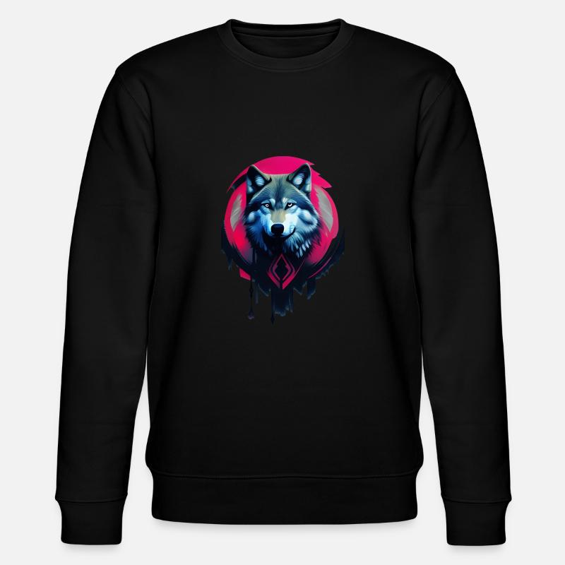 Wolf - Stanley/Stella Unisex Bio-Sweatshirt CHANGER  - Schwarz