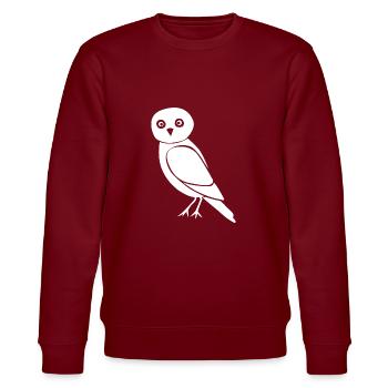 Süße Eule, Wald, Tier, Tierwelt, Natur, Silhouette - Stanley/Stella Unisex Bio-Sweatshirt CHANGER  - Burgunderrot - Vorne - Nik (191cm) & Marisol (170cm)
