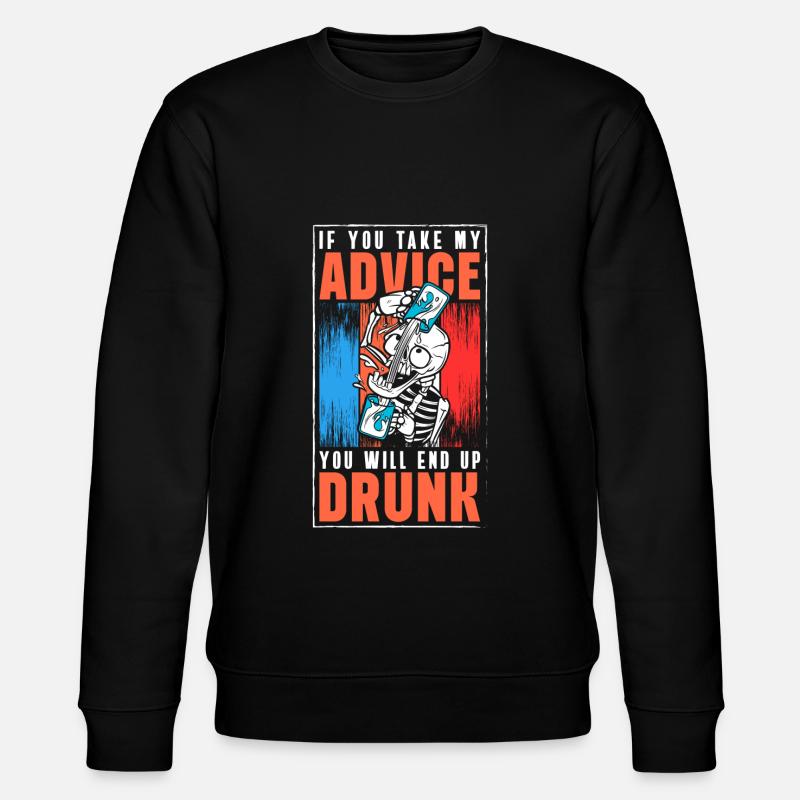Alcool ivre Humour Pub - Sweat bio CHANGER Stanley/Stella Unisexe - noir