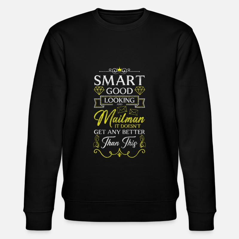 Postman Parcels Courier Letter Carrier - Stanley/Stella CHANGER Unisex Organic Sweatshirt - black