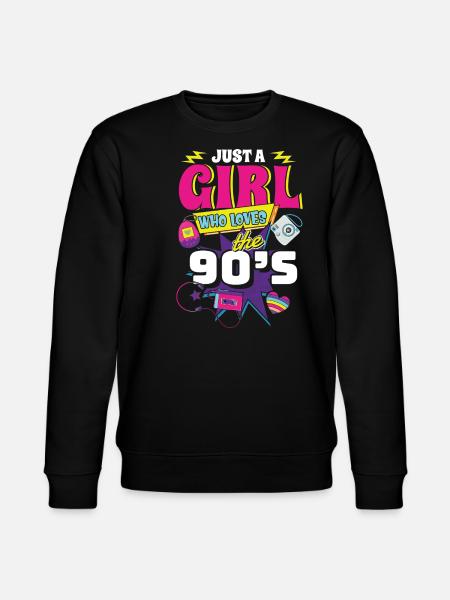 90s 90s Retro Gift - Stanley/Stella CHANGER Unisex Organic Sweatshirt - black