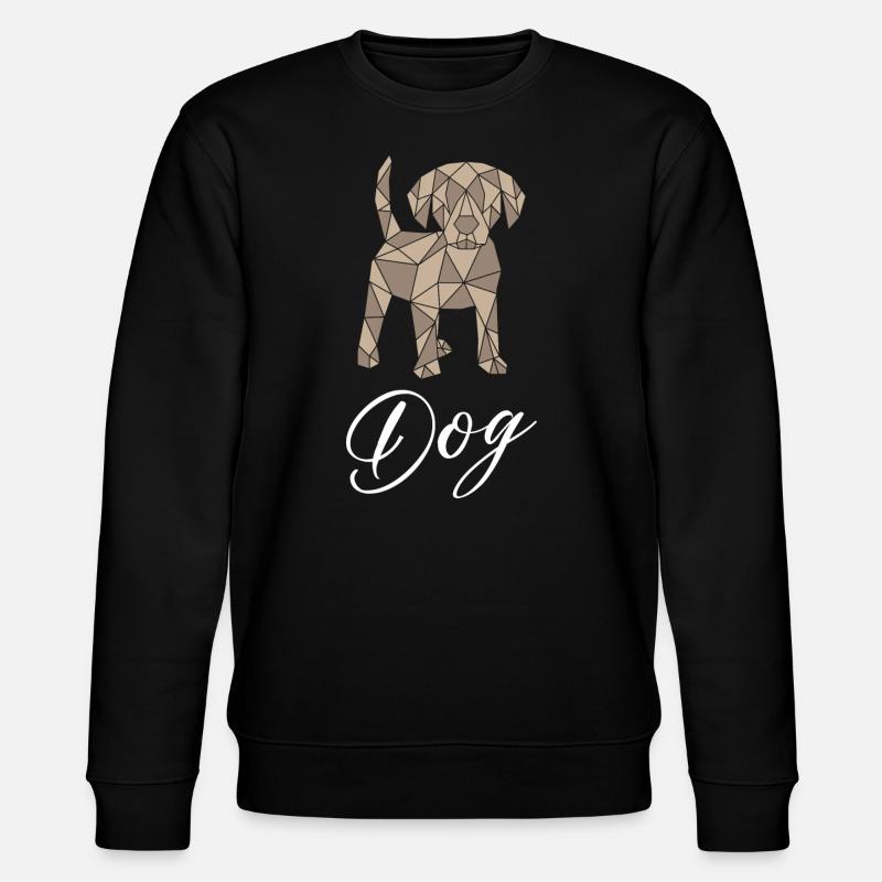Dog Geometric - Stanley/Stella Unisex Bio-Sweatshirt CHANGER  - Schwarz