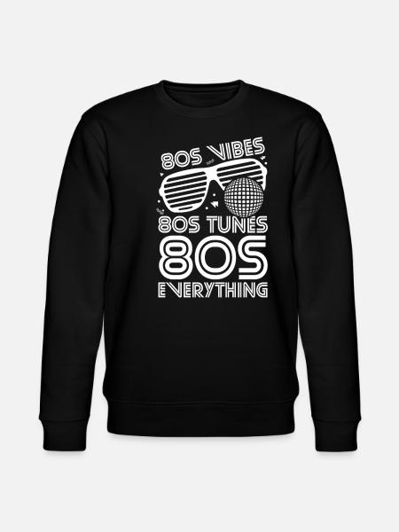 80s Vibes Melodies Everything - Stanley/Stella CHANGER Unisex Organic Sweatshirt - black