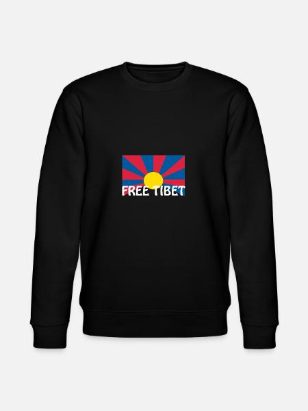 free tibet flag - Stanley/Stella CHANGER Unisex Organic Sweatshirt - black