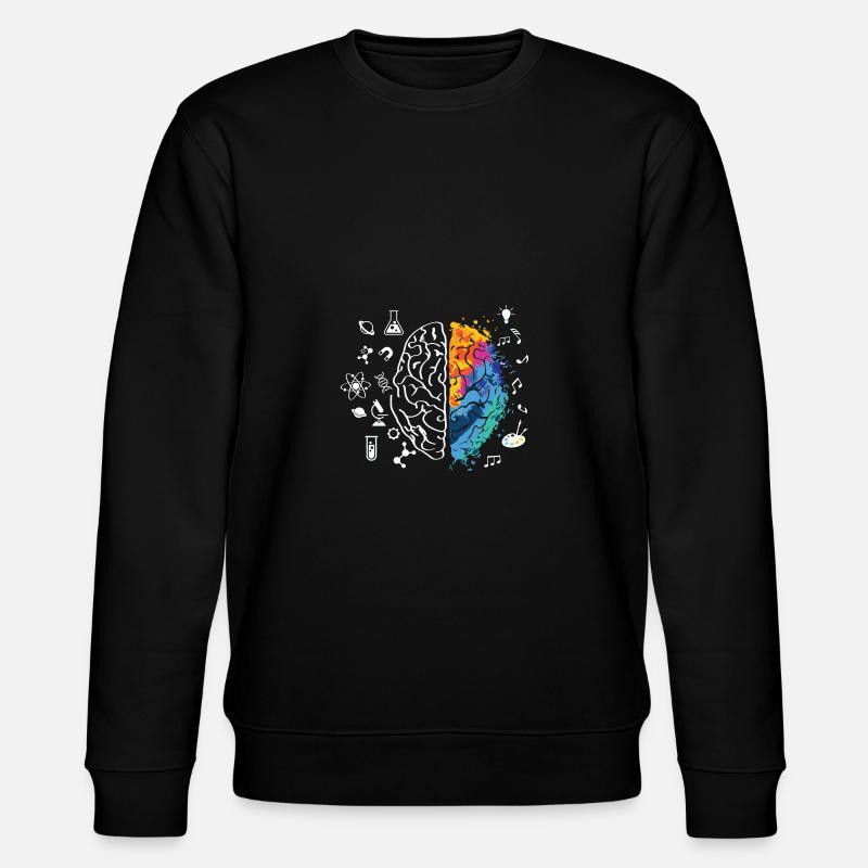 Half and half helped - Stanley/Stella CHANGER Unisex Organic Sweatshirt - black