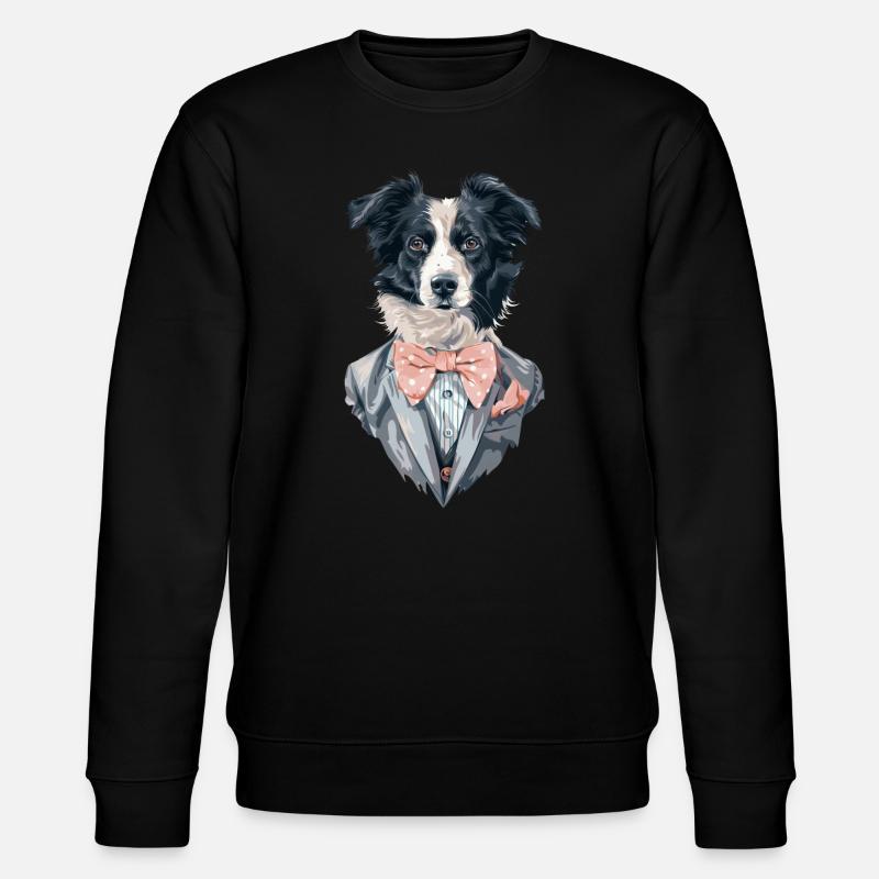 Border Collie - Stanley/Stella Unisex Bio-Sweatshirt CHANGER  - Schwarz