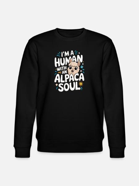 Alpaca Llama - Stanley/Stella CHANGER Unisex Organic Sweatshirt - black