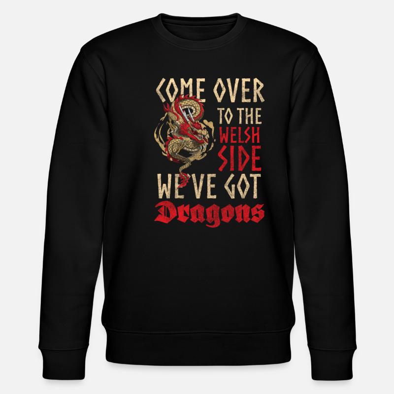 Drache Phantasie Märchen Asien - Stanley/Stella Unisex Bio-Sweatshirt CHANGER  - Schwarz
