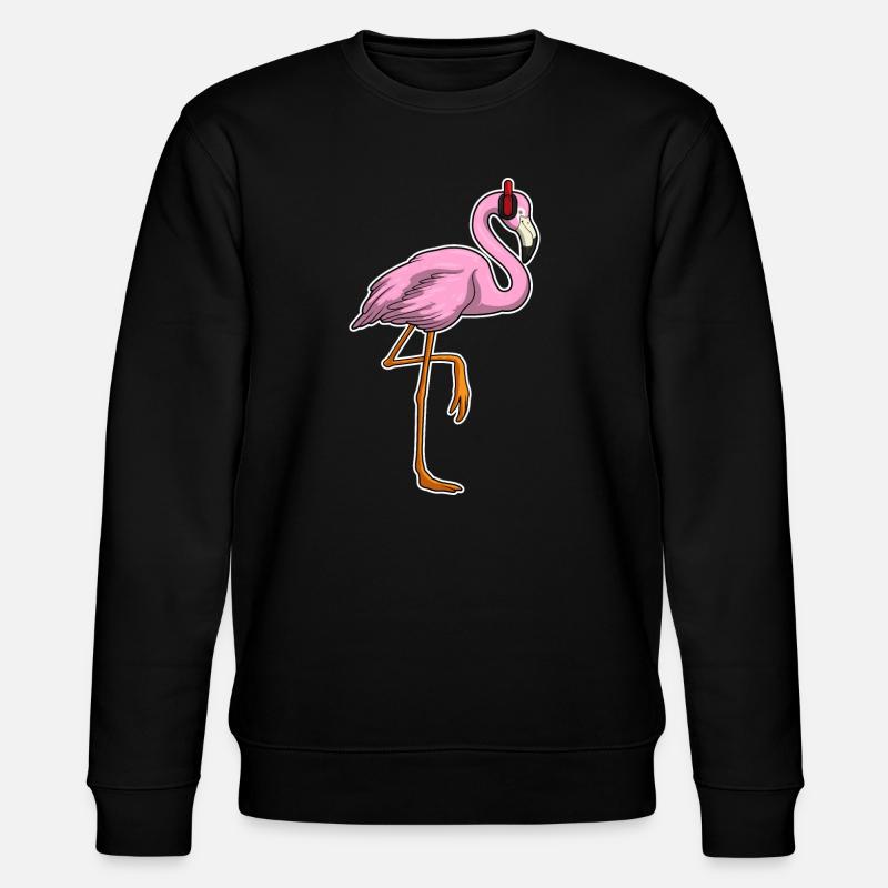 Flamingo Kopfhörer Musik - Stanley/Stella Unisex Bio-Sweatshirt CHANGER - Schwarz