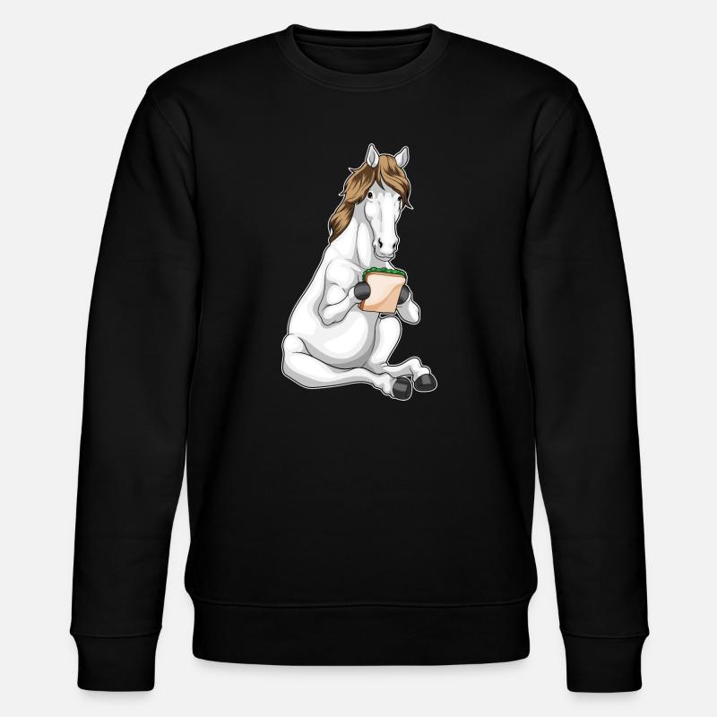 Sandwich au cheval - Sweat bio CHANGER Stanley/Stella Unisexe - noir