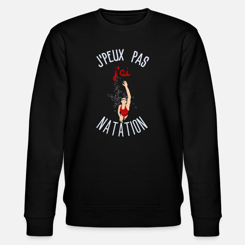Ich kann nicht schwimmen - Stanley/Stella Unisex Bio-Sweatshirt CHANGER - Schwarz