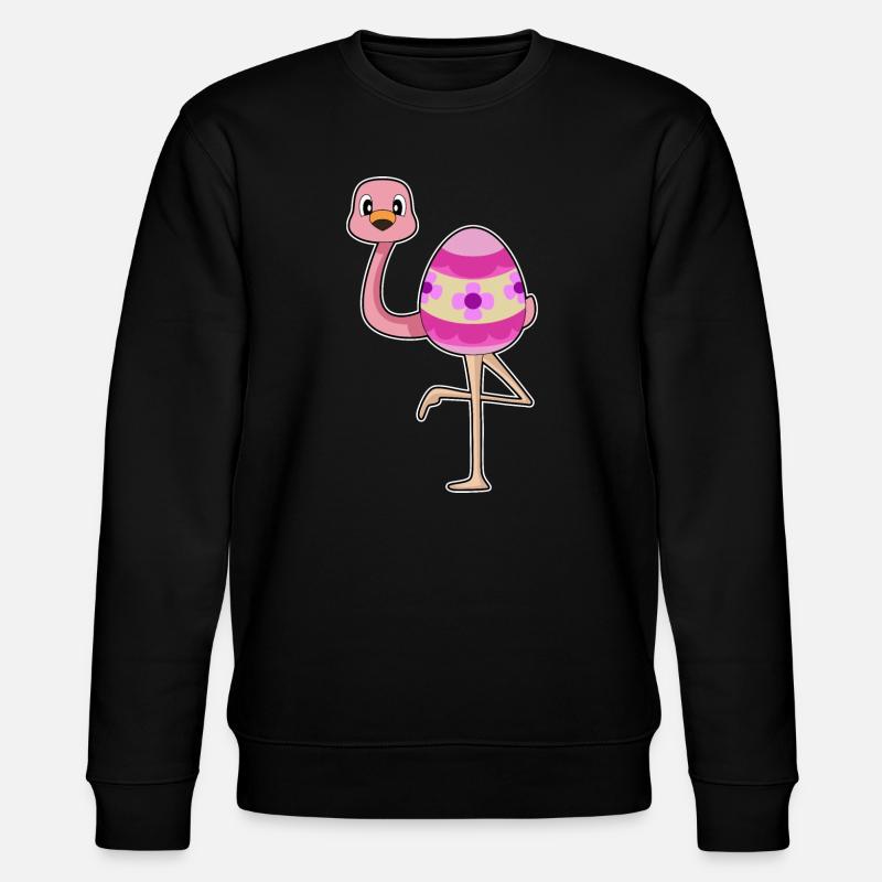 Flamingo Ostern Osterei - Stanley/Stella Unisex Bio-Sweatshirt CHANGER  - Schwarz