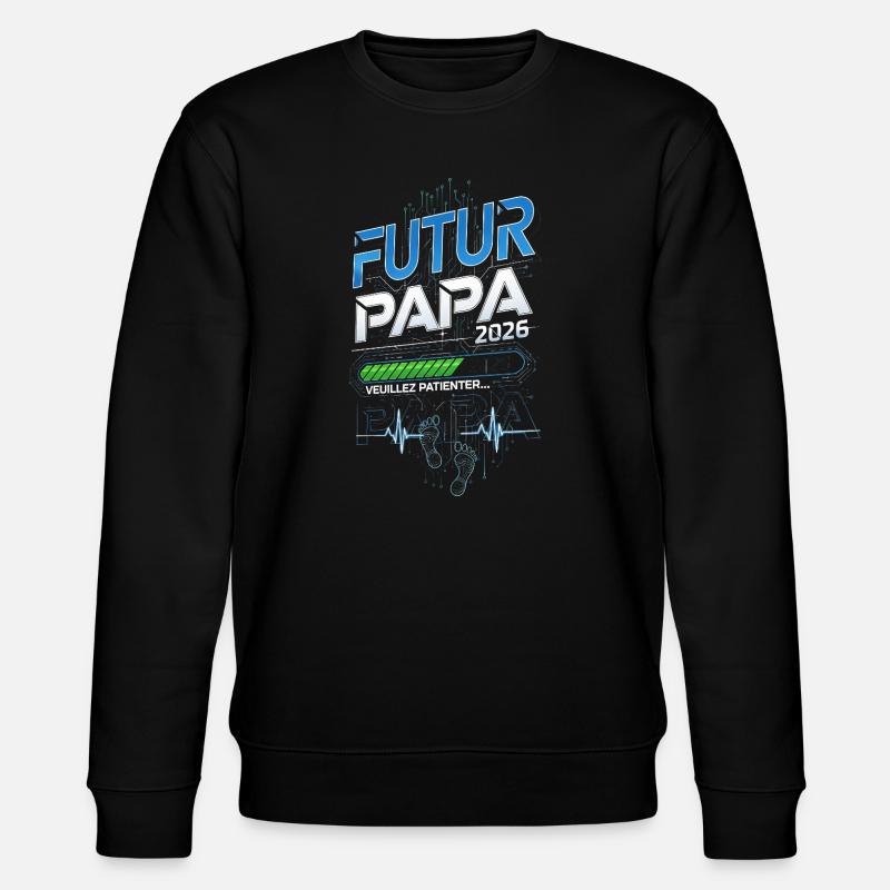 Futur Papa 2026 - Sweat bio CHANGER Stanley/Stella Unisexe - noir