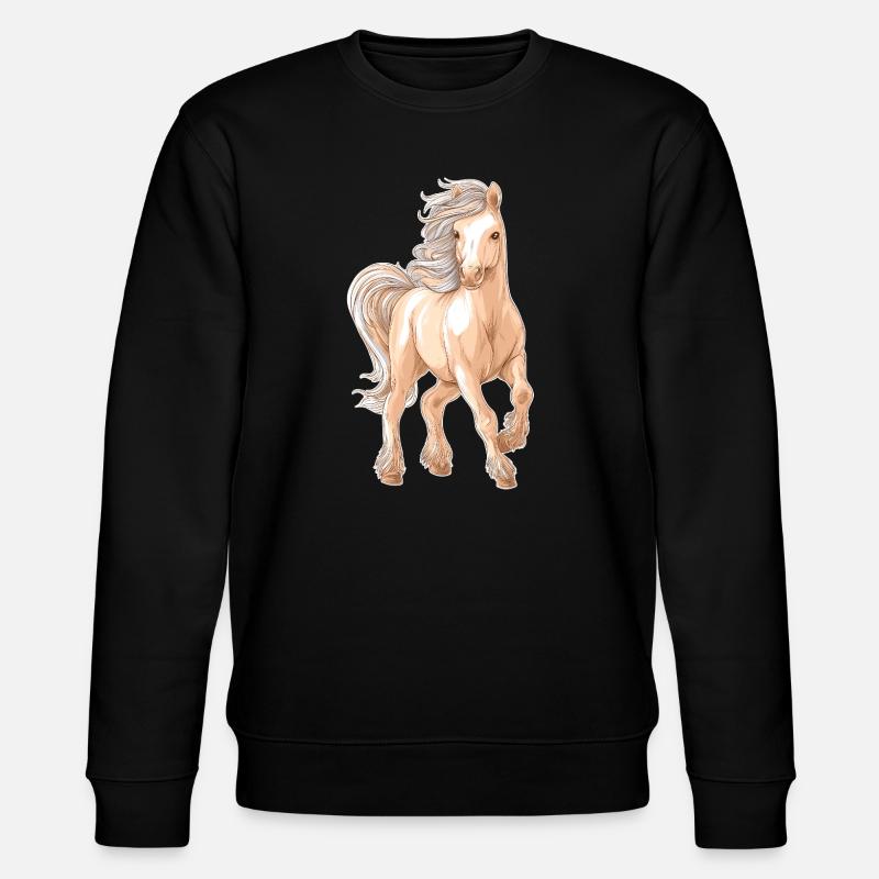 Pferd Pony - Stanley/Stella Unisex Bio-Sweatshirt CHANGER  - Schwarz