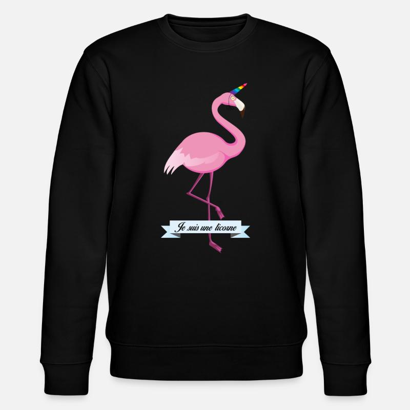 Ich bin ein Einhorn - Stanley/Stella Unisex Bio-Sweatshirt CHANGER - Schwarz