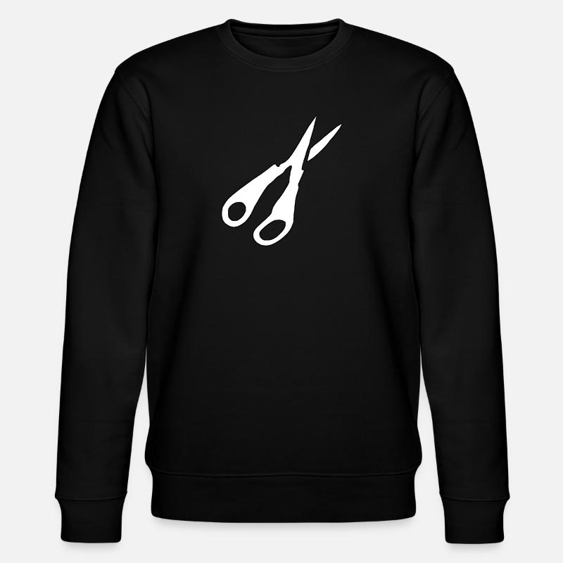 Schere Silhouette - Stanley/Stella Unisex Bio-Sweatshirt CHANGER - Schwarz